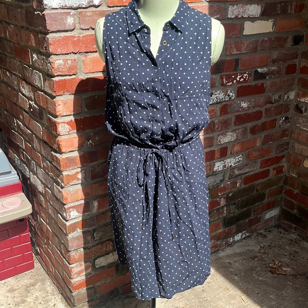 Banana Republic Sleeveless Polka Dot Dress size 6